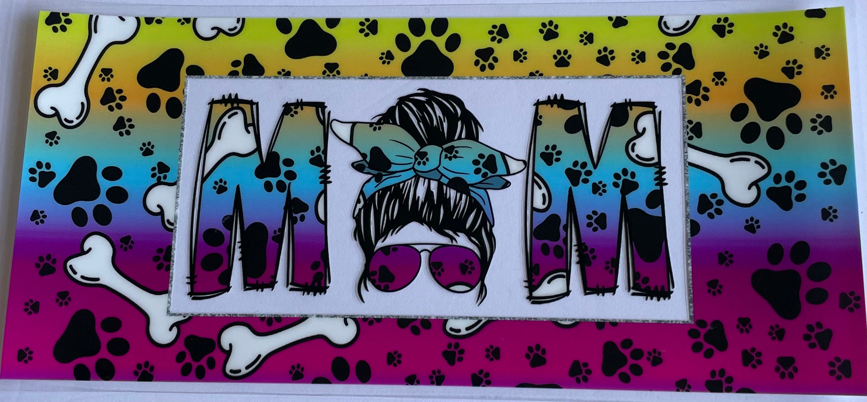 Colorful Mom & Paw Prints