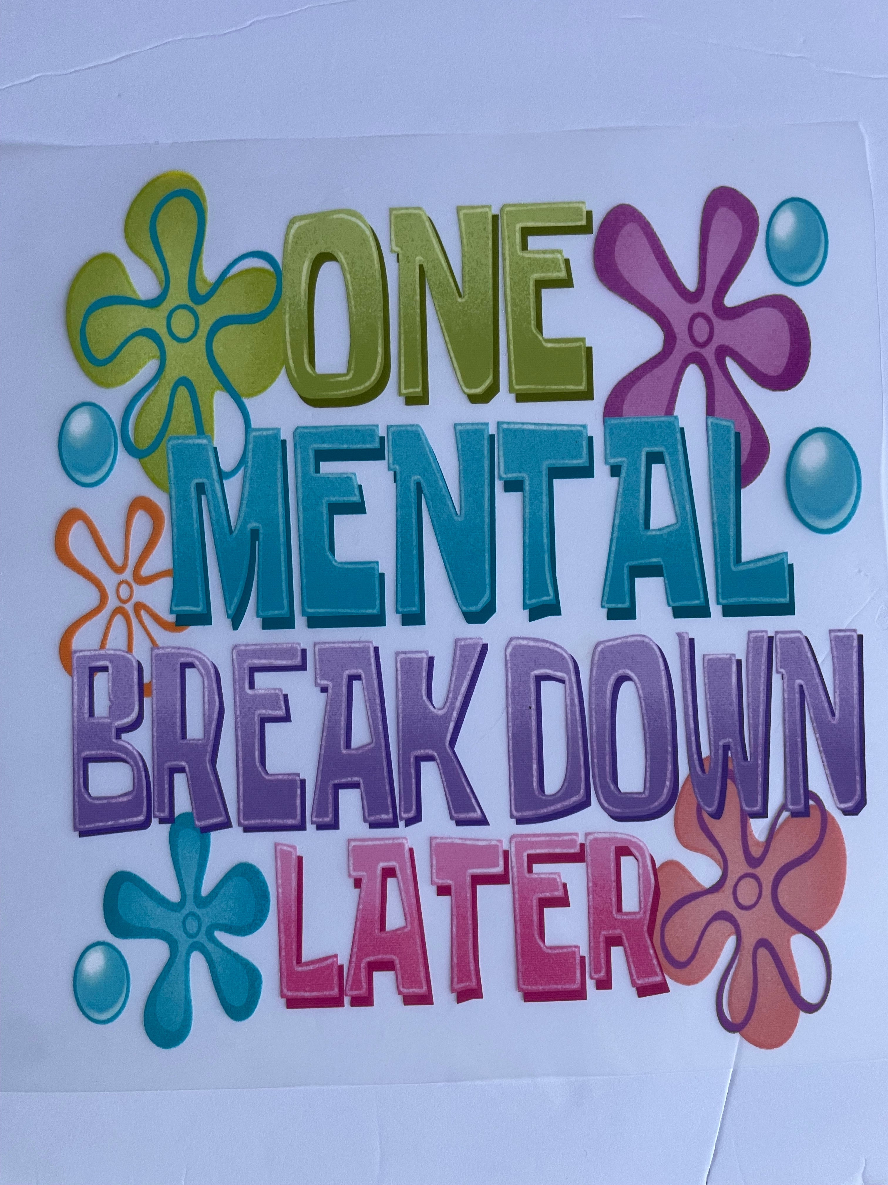 One Mental Breakdown Later